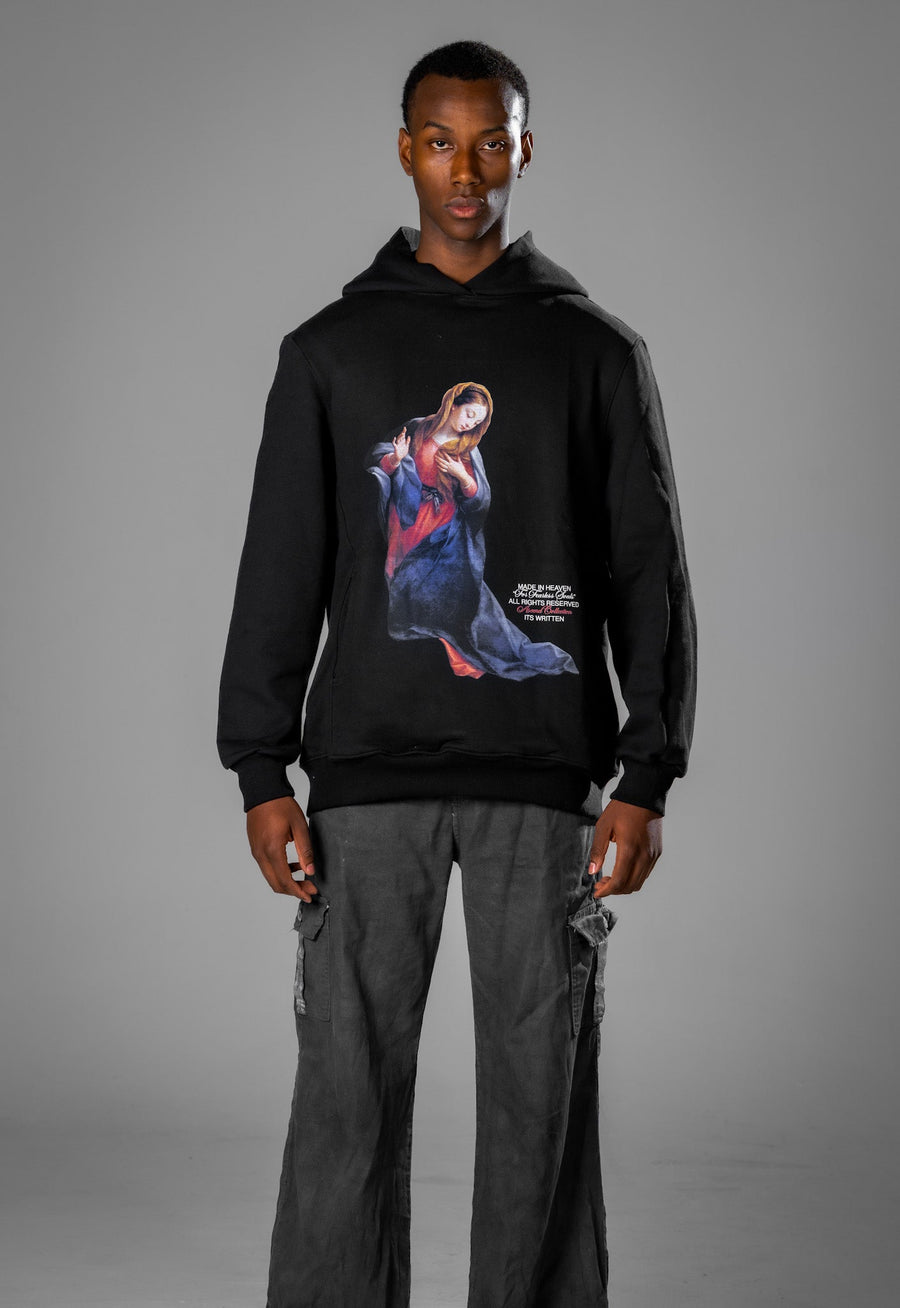 "Holy Mary" Hoodie — negro - Image 2